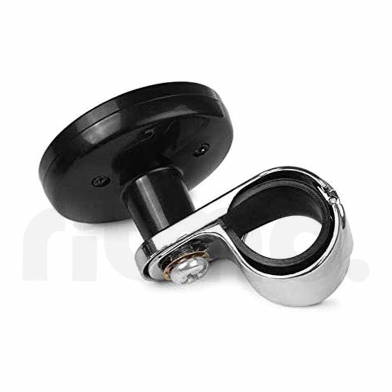 Ritmo BLSteering Wheel Knob Spinner Non-Slip Fit,Premium Silicone and High Gloss Chrome Plated Finish Knob with Metal Ball Bearing & Easy Installation - Suitable for Cars, Trucks & Others (BL Silver) - Image 5