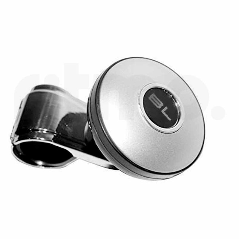 Ritmo BLSteering Wheel Knob Spinner Non-Slip Fit,Premium Silicone and High Gloss Chrome Plated Finish Knob with Metal Ball Bearing & Easy Installation - Suitable for Cars, Trucks & Others (BL Silver) - Image 1
