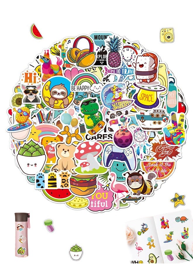 Lemon 100 Pcs Small Fresh Stickers For Kids  Waterproof Vinyl Decals For Water Bottles, Laptop, For Stationery, Luggage, Teaching Rewards  - Image 1
