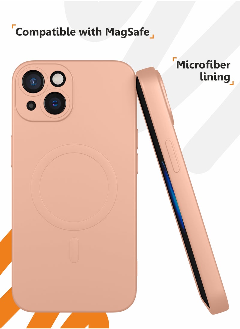 MOBILIUS - for iPhone 14 Case, Soft Anti-Scratch Microfiber Lining, Compatible with MagSafe, Shockproof Phone Case for iPhone 14 6.1 inch, Pink - Image 1