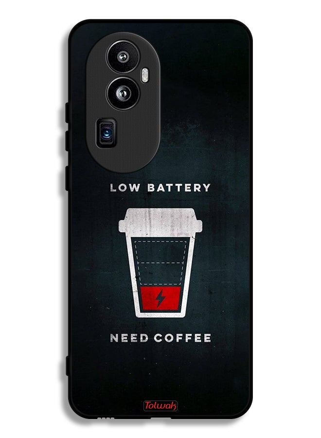 Tolwak Oppo Reno10 Pro Plus Protective Case Cover Low Battery Need Coffee - Image 1