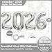 Lovoir 40 Inch Silver Number 2026 Balloons Big Large Size Giant 2026 Number Balloons New Year Foil Helium Silver Balloons for 2026 Happy New Year Eve Celebration Decorations Party Supplies - Image 4