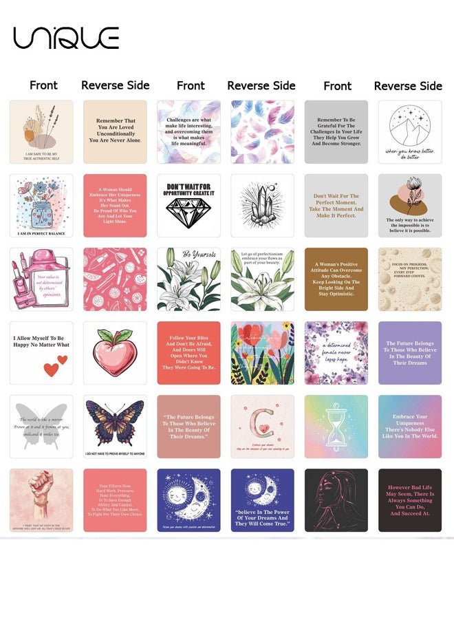Women's Positive Affirmation Cards, 50 Motivational English Cards, Daily Self-Affirmation Self-Motivation Gifts, Birthdays, Prayer Cards, Meditation Cards, Motivational Cards