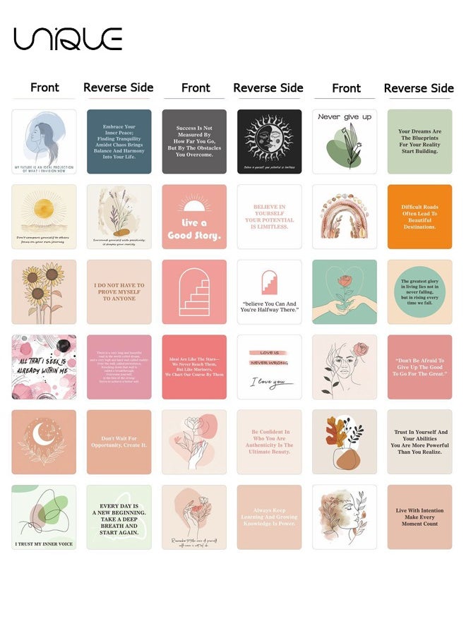 Women's Positive Affirmation Cards, 50 Motivational English Cards, Daily Self-Affirmation Self-Motivation Gifts, Birthdays, Prayer Cards, Meditation Cards, Motivational Cards