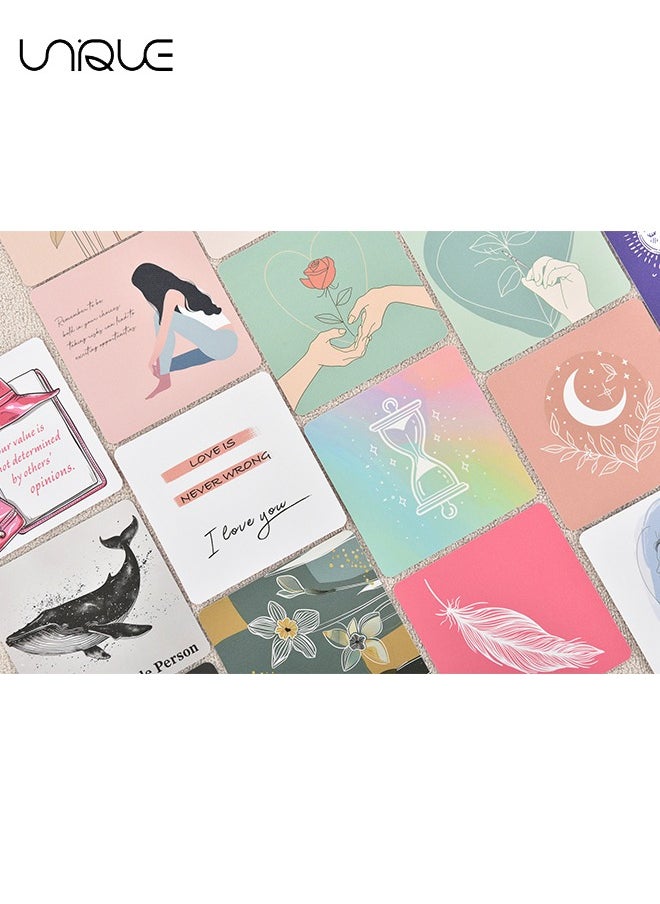 Women's Positive Affirmation Cards, 50 Motivational English Cards, Daily Self-Affirmation Self-Motivation Gifts, Birthdays, Prayer Cards, Meditation Cards, Motivational Cards