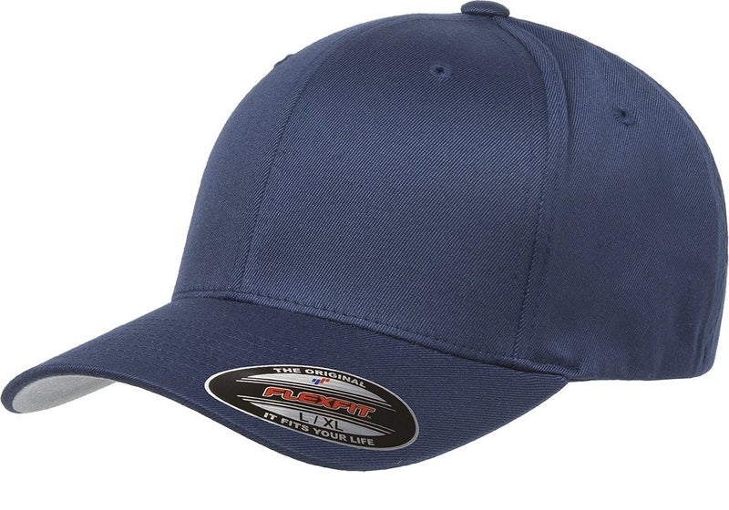Flexfit Men's Wooly Combed Twill Fitted Baseball Cap, Navy, Large-X-Large - Image 2