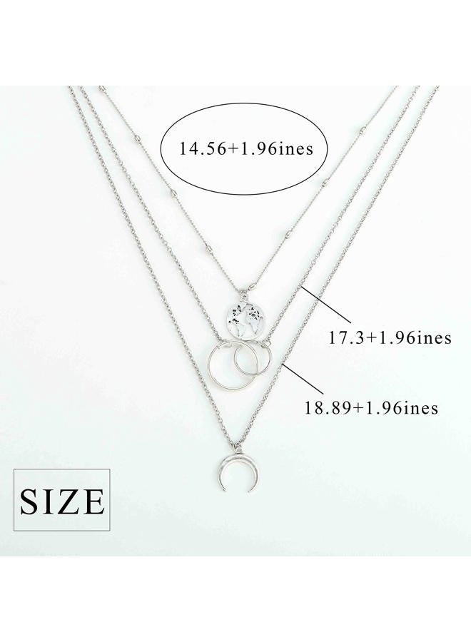 Edary Boho Moon Necklace Star Pendant Necklaces Jewlery for Women(Style 5-Gold), Metal, alloy - Image 4