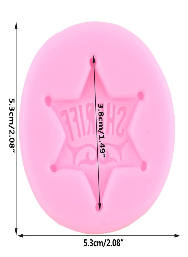 YIHUOMOLDS Sheriff Badges Silicone Molds Police Badge Fondant Mold For Cake Decorating Cupcake Topper Chocolate Candy Gum Paste Polymer Clay - Image 2