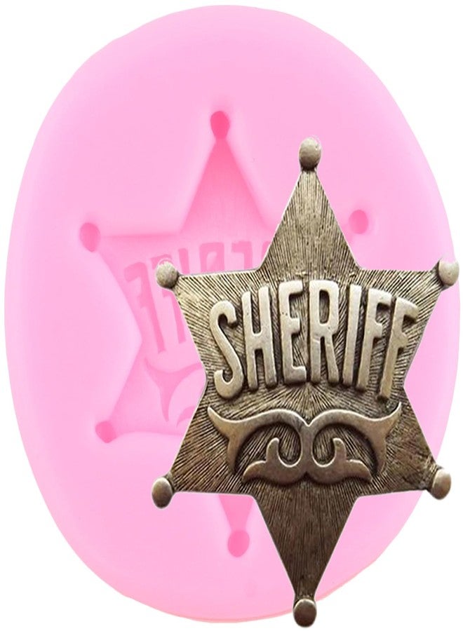 YIHUOMOLDS Sheriff Badges Silicone Molds Police Badge Fondant Mold For Cake Decorating Cupcake Topper Chocolate Candy Gum Paste Polymer Clay - Image 1