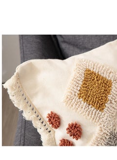 XiuWoo New Design Boho Style Tufted Geometric Pattern Cushion Cover With Tassels Home Decor Super Soft Woven Tufted Pillow Cases 45*45cm  - Image 3