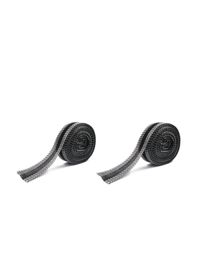 SYOSI 2Pcs 32.8ft Pants Edge Shorten Mouth Paste, Permanent Washable Iron-On Hem Clothing Tape, Sewing Adhesive Tape, Fabric Fusing Tape for Pants, Jeans, Clothes (Black) - Image 1