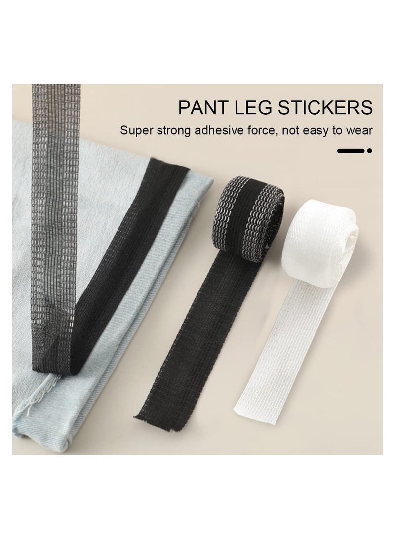 SYOSI 2Pcs 32.8ft Pants Edge Shorten Mouth Paste, Permanent Washable Iron-On Hem Clothing Tape, Sewing Adhesive Tape, Fabric Fusing Tape for Pants, Jeans, Clothes (Black) - Image 2