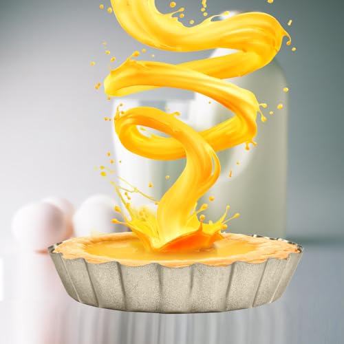 RICHSC-PAN قالب تارت ميني RICHSC-PAN 12 قطعة، قالب تارت 4 بوصة بقاعدة قابلة للإزالة غير لاصقة، بارتفاع 0.9 بوصة مناسب لصنع التارت الصغيرة في المنزل. مظهر ذهبي شمبانيا. - Image 4