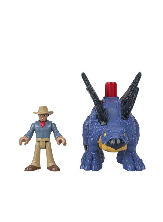 JURASSIC WORLD Fisher-Price Imaginext Jurassic World Dinosaur Toy Stegosaurus & Dr. Alan Grant Figure Set for Pretend Play Preschool Kids Ages 3+ Years - Image 4
