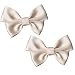 Fodattm 2PCS Handmade Bow Knot Shoe Buckle Shoe Clips Wedding Shoe Decoration Charms DIY Crafts Findings Accessories Shoes Bag Package Accessories Beige - Image 2