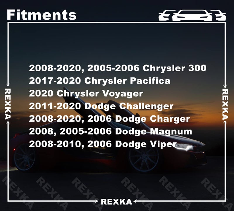 Rexka 15pcs Door Interior Trim Panel Retainer Door Window Molding Clip Rivets Black Nylon for Chrysler WX68DX9AA 0WX68BD1AA Chrysler 300m Dodge Challenger Charger Magnum - Image 4