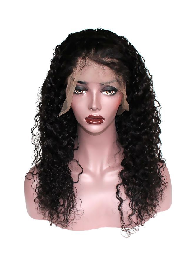 NIBEMINENT Lace Frontal Brazilian Virgin Hair Wig Black 20inch