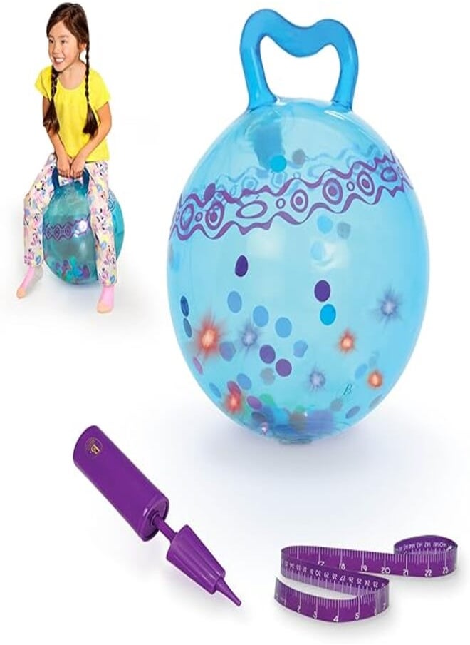 B. Toys B. toys – Hop n’ Glow – Light-Up Bouncy Ball with Handle - Hopper Ball for Kids 3 years+ (Air Pump Included) 