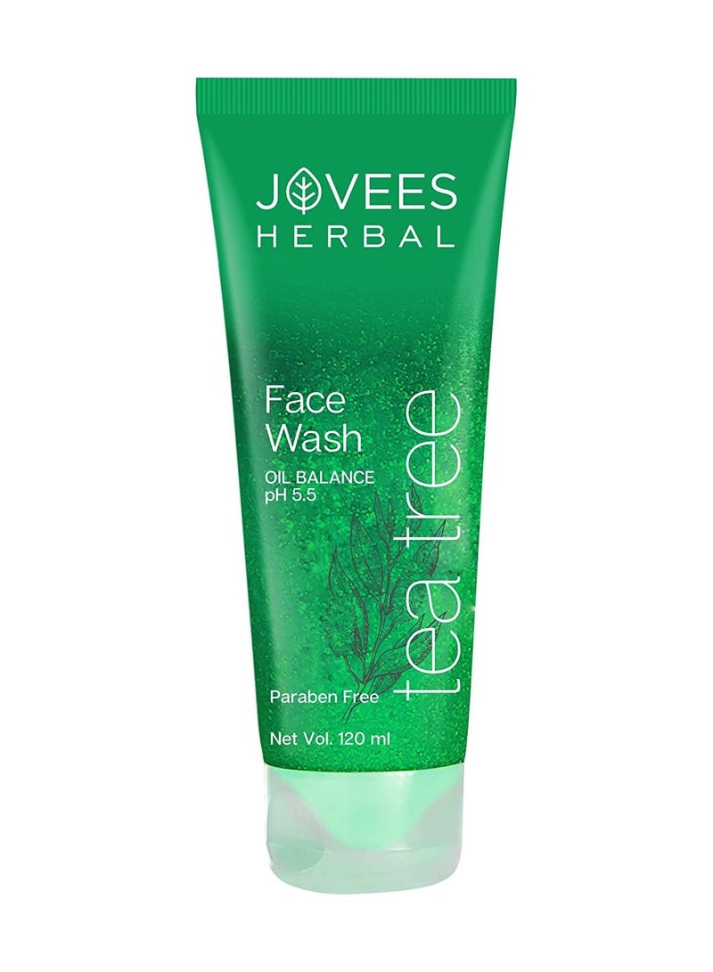 Jovees Tea Tree Oil Control Face Wash Green 120ml - Image 1