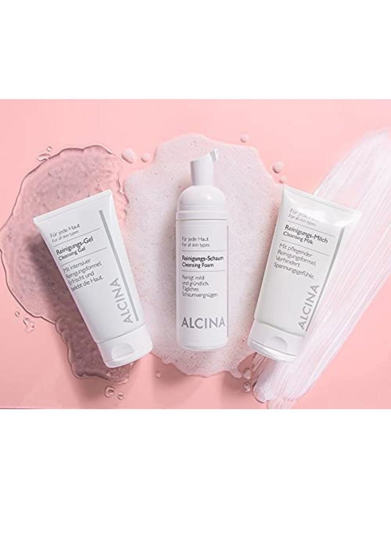 ALCINA - Face Cleansing Foam For All Skin Type 150 ml With Soothing Panthenol- Provitamin B5 Made in Germany - Image 1