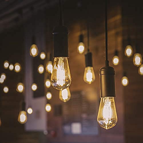 Groeien 40W Dimmable Industrial Pendant Filament Light Bulbs, 370 Lumens (Warm White Light Yellowish, 2.5" x 5.8") - Pack of 2 - Image 2