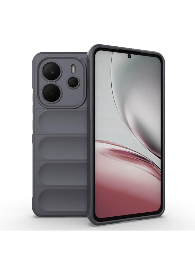 Premium Protection Back Silicone Case Compatible with Xiaomi Redmi note 14 4G Magic Shield Shockproof Case with Camera Protection (Dark Grey)  - Image 1