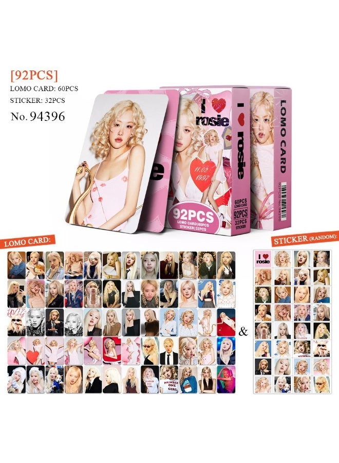 NIBEMINENT 92 Pcs Kpop ROSE ROSIE Lomo Cards Card For Fans Collection Gifts - Image 1