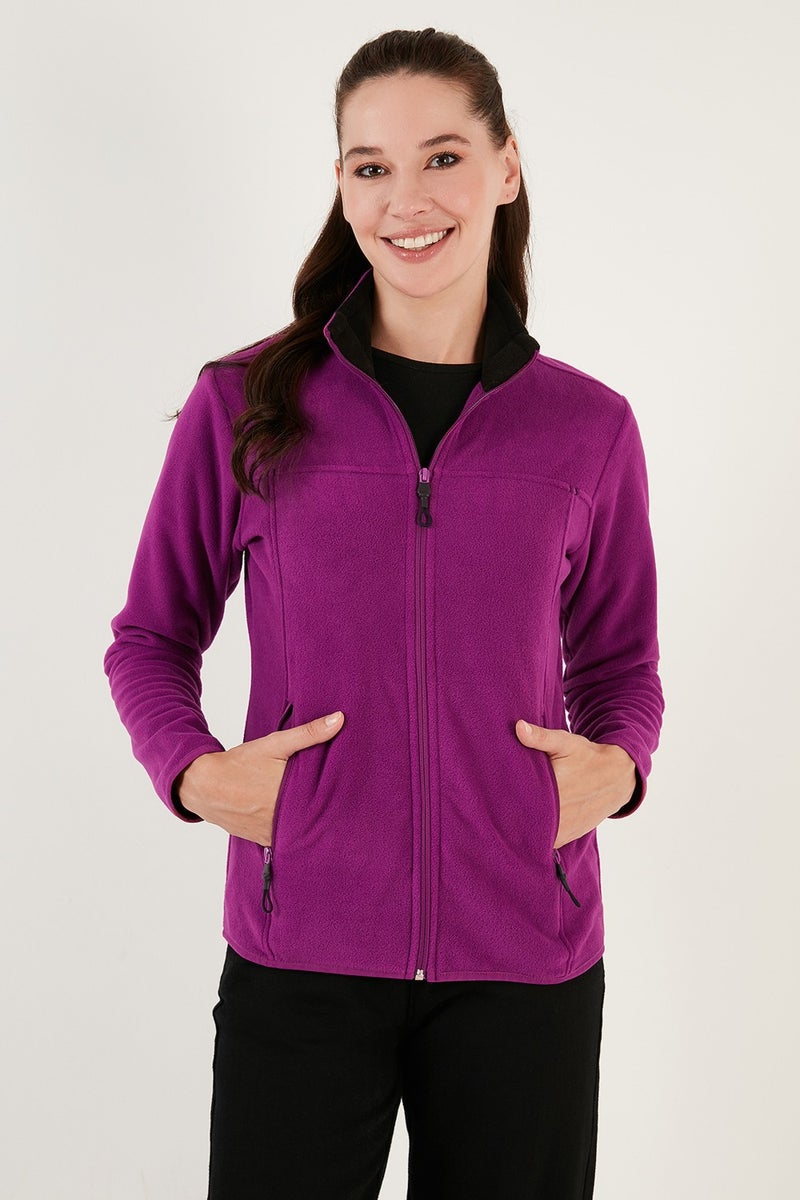 Lela Slim Fit Anti-Pilling Non-Pilling Zippered Pocket Fleece Cardigan Women's POLAR 5907002 - Image 1