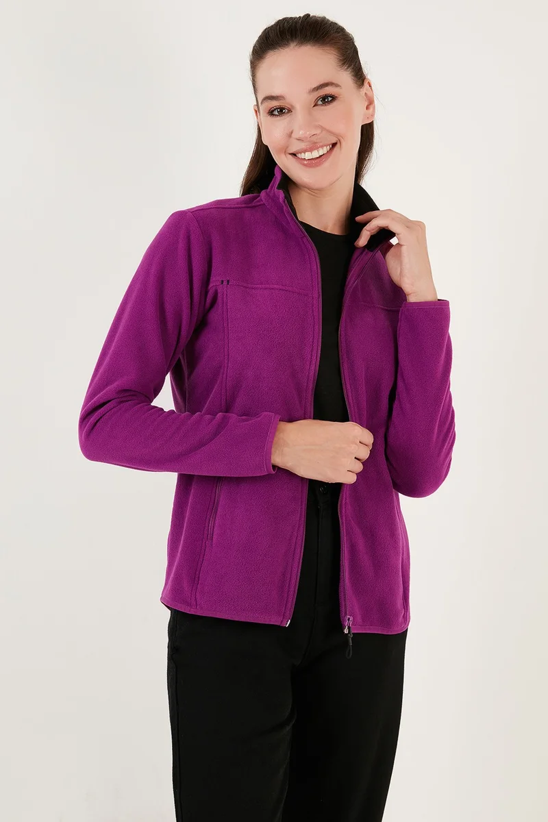 Lela Slim Fit Anti-Pilling Non-Pilling Zippered Pocket Fleece Cardigan Women's POLAR 5907002