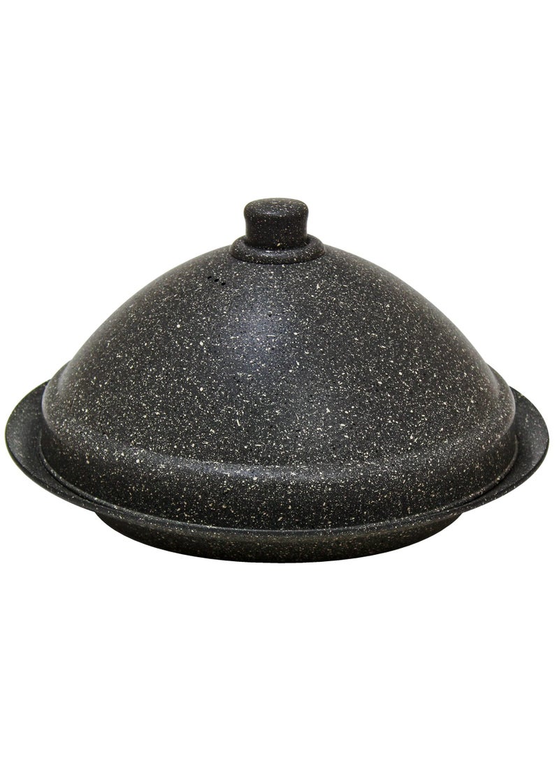 Hascevher Tajin Germanitium Pot Tajine 30 cm with Ceramic Cone-Shaped Lid Non-Stick Granite Pattern  - Image 2