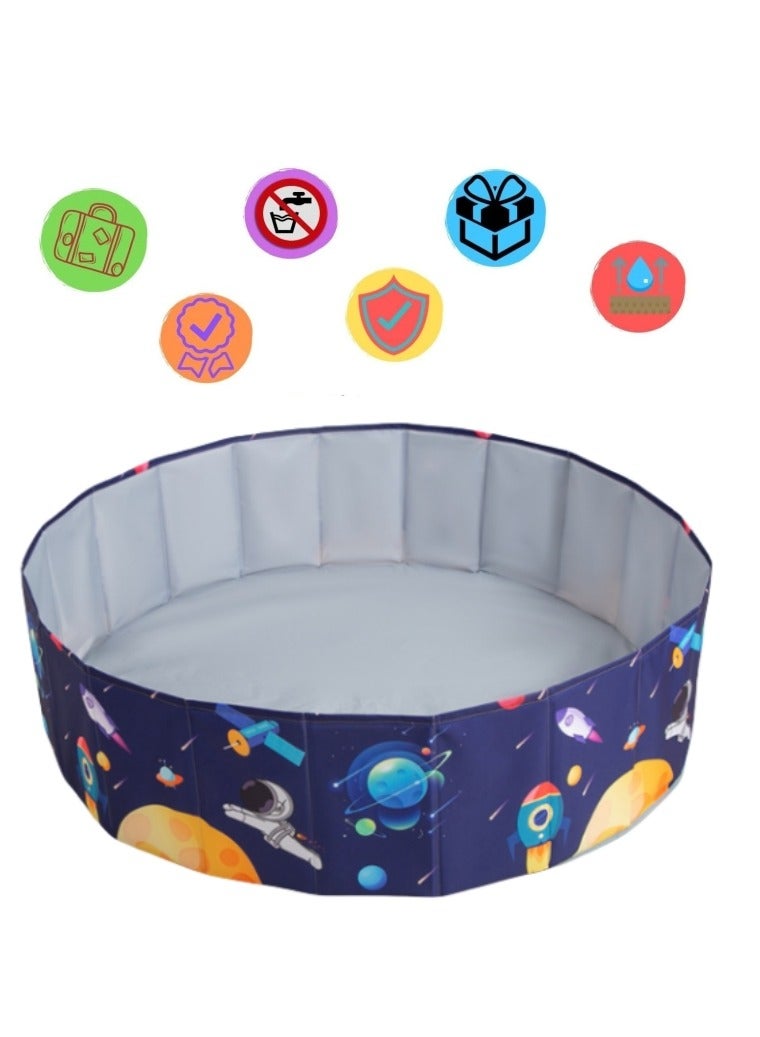 شو وو حوض كرات محيطي قابل للطي للعب للأطفال الصغار والبنات والأولاد، ساحة لعب للأطفال، حظيرة لعب، سياج، حوض كرات محمول (الكرات غير متضمنة) - Image 2