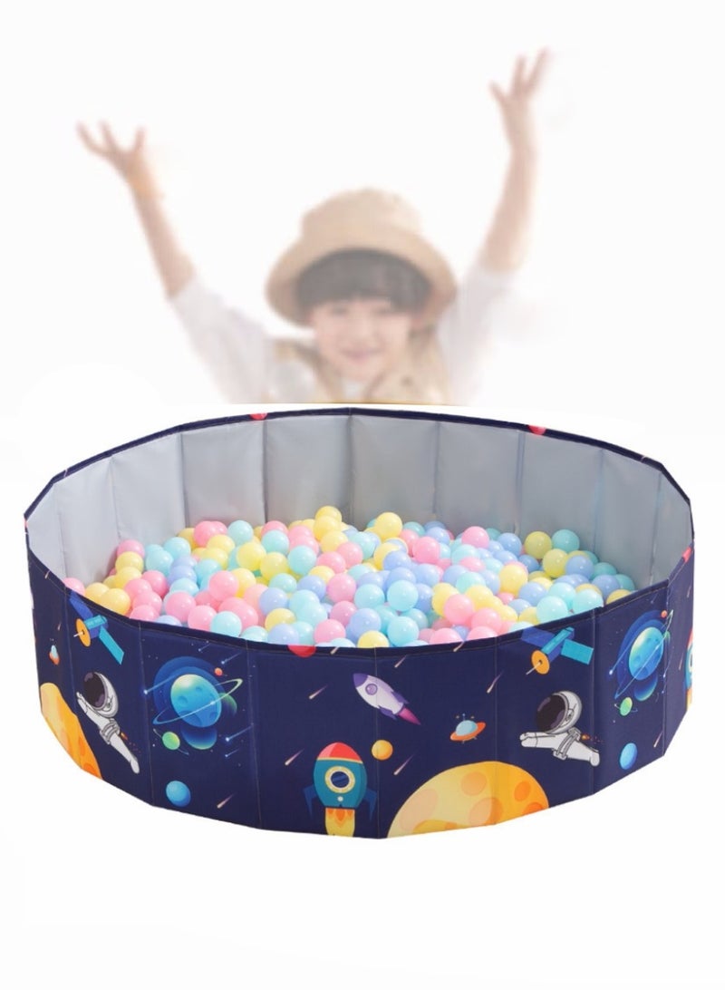 شو وو حوض كرات محيطي قابل للطي للعب للأطفال الصغار والبنات والأولاد، ساحة لعب للأطفال، حظيرة لعب، سياج، حوض كرات محمول (الكرات غير متضمنة) - Image 1