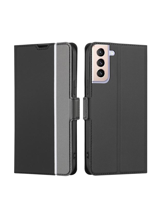 اس-توب جراب لهاتف Samsung Galaxy S21+ 5G جراب هاتف جلدي بأزرار جانبية من نسيج قطني - Image 1