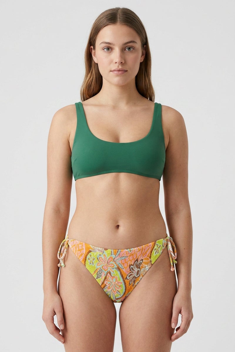 Roxy Women Floral Pattern Bikini Bottom, Multicolor - Image 1