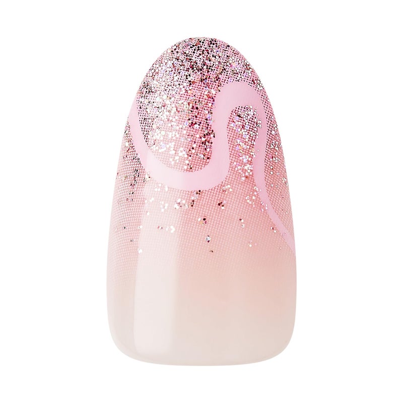 Impress KISS imPRESS No Glue Mani Press On Nails, Design, 'Wild Venus', Pink, Medium Size, Almond Shape, Includes 30 Nails, Prep Pad, Instructions Sheet, 1 Manicure Stick, 1 Mini File - Image 5