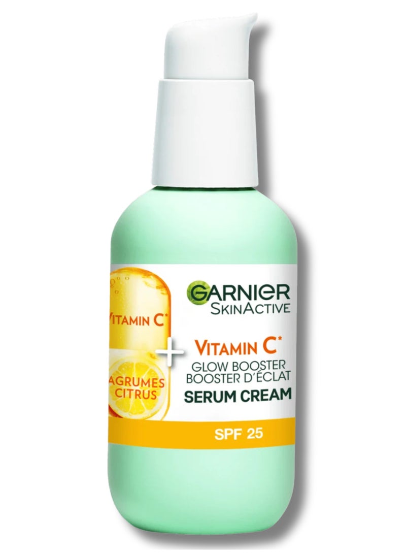 garnier Vitamin C* Brightening & Glow Booster Serum Cream SPF25 (50ml) - Image 2