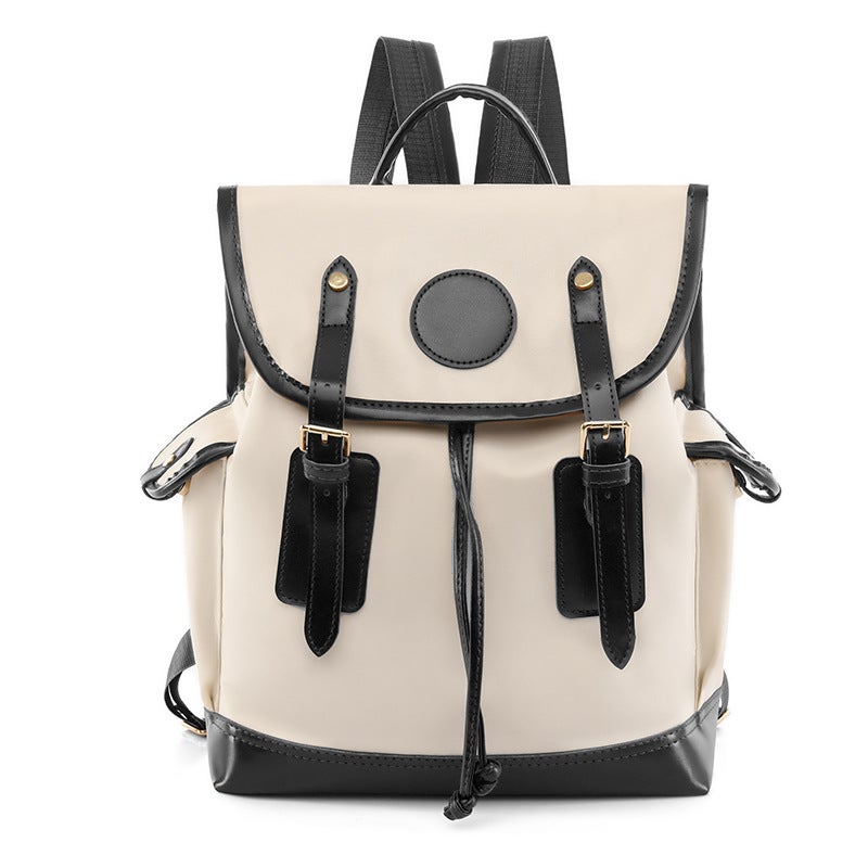 Women'S Backpack 2024 Fashionable Oxford Cloth Color Contrast Large Capacity Backpack Lightweight Simple Western Style All-Match Travel Bag - Image 1