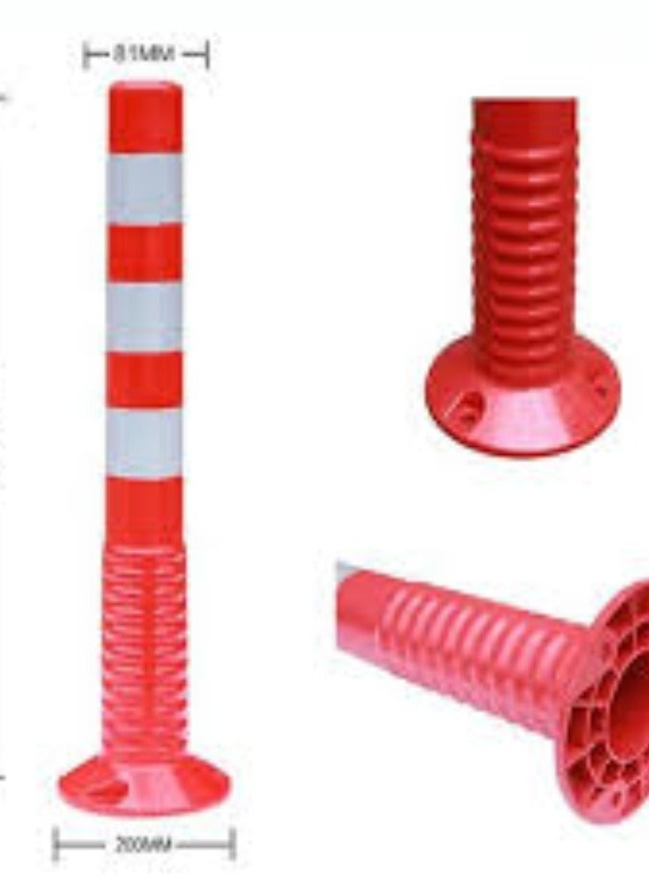 KNP 75CM Traffic Safety Delineator Post in red is a versatile and essential traffic control tool designed to enhance visibility and direct traffic safely in various environments including roadwork zones parking lots and event areas. - Image 2