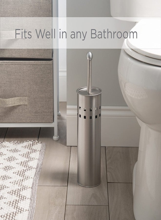 Bath Bliss Toilet Brush & Holder Set, Dimensions: 3.75" Rd x 15", Stainless Steel, Bathroom, Rust Resistant, Easy Storage, Easy Cleaning, Sliver, - Image 4