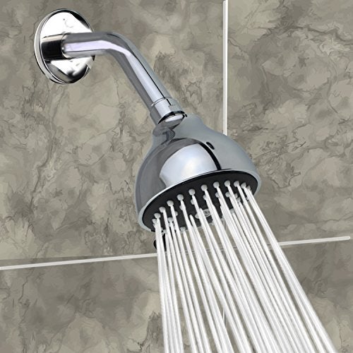 YOO.MEE High Pressure Fixed Shower Head - Strong Powerful Pressure Boosting against Low Flow Showers- 3 Function Wall Mount Rain Shower - Luxury Chrome - Image 4
