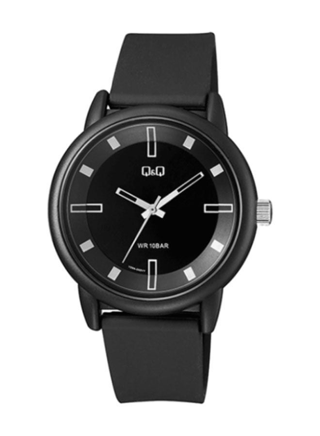 كيو آند كيو ساعة يد من المطاط بعقارب V29A-002VY