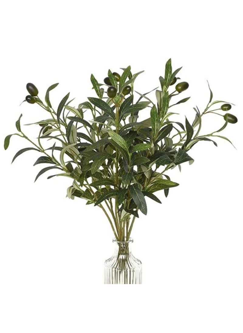 Generic - Faux Olive Branches with Realistic Olives for Vases, 3Pcs 48cm Artificial Greenery Stems for Indoor/Outdoor DIY Wreaths, Centerpieces, and Floral Arrangements. - Image 1