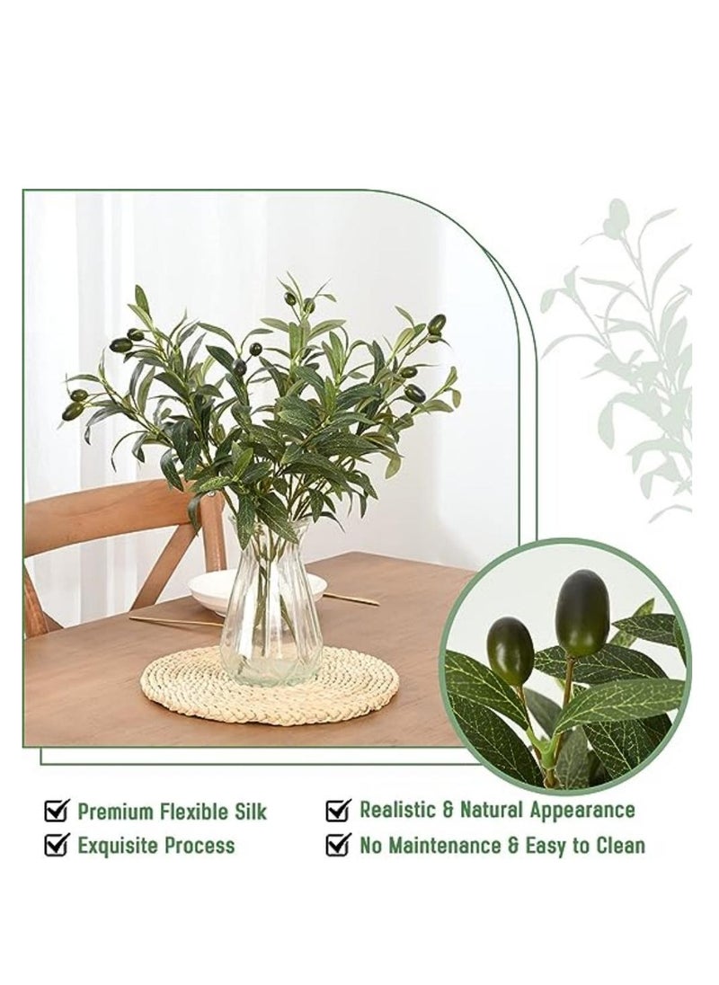 Generic - Faux Olive Branches with Realistic Olives for Vases, 3Pcs 48cm Artificial Greenery Stems for Indoor/Outdoor DIY Wreaths, Centerpieces, and Floral Arrangements. - Image 1