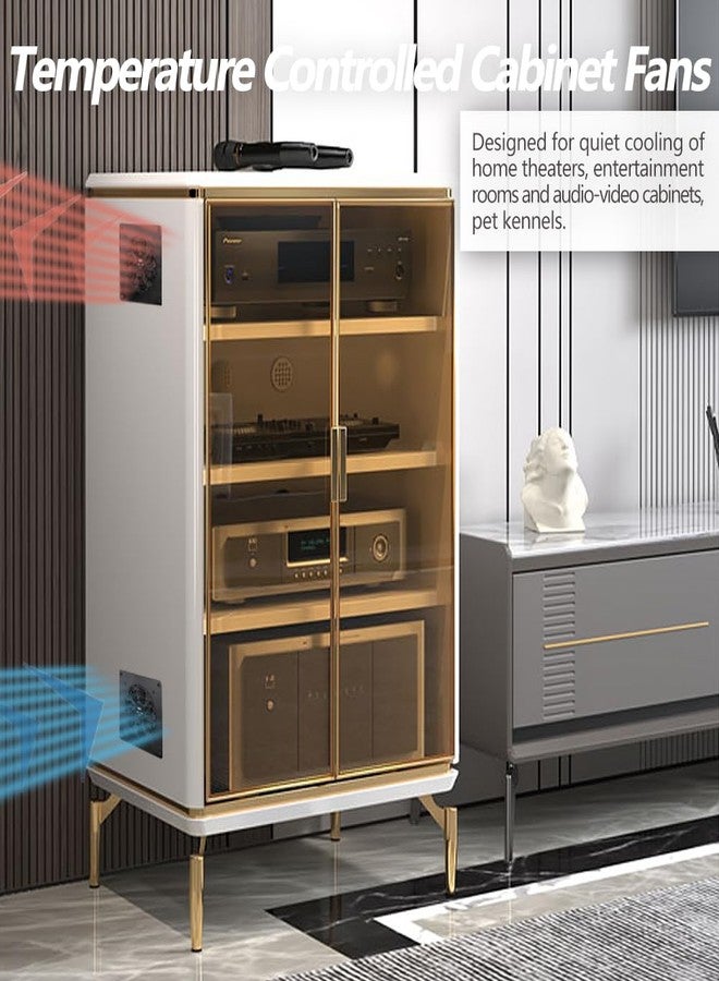 نظام مروحة تبريد هادئة بقطر 120 مم يعمل بمنفذ USB من SCCCF، مزود بتحكم ترموستات قابل للتعديل من 0 إلى 60 درجة مئوية، مناسب لخزائن المسرح المنزلي، وبيوت النباتات، وأماكن إيواء الحيوانات الأليفة. - Image 2