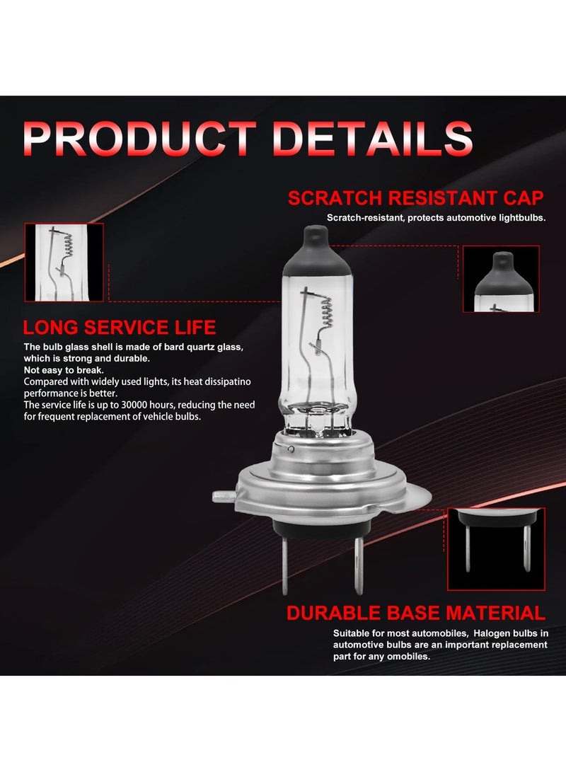 Loquat FEEMA 2PCS High-Performance Halogen Headlight Bulb High Quality Quartz Glass for Bright and Clear Light H7 12V, 55W BL10768 - Image 4