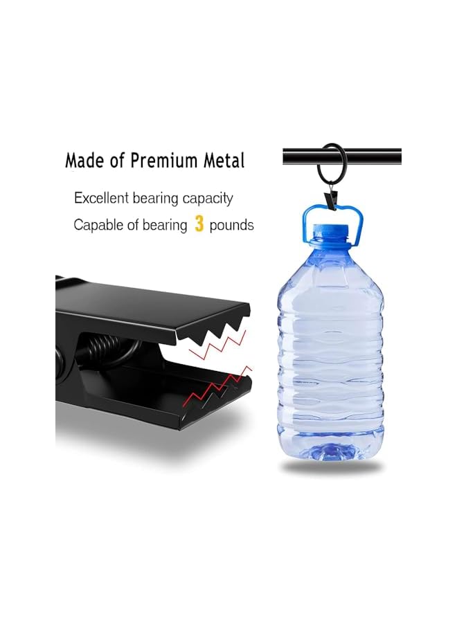 The Bros 40 Pcs Curtain Rings with Clip Hooks, Steel Curtain Rings, Curtain Clip Hooks, Decorative Rod Clips Hangers, 1.5 Inch Inside Diameter, Rustproof Vintage Black - Image 5