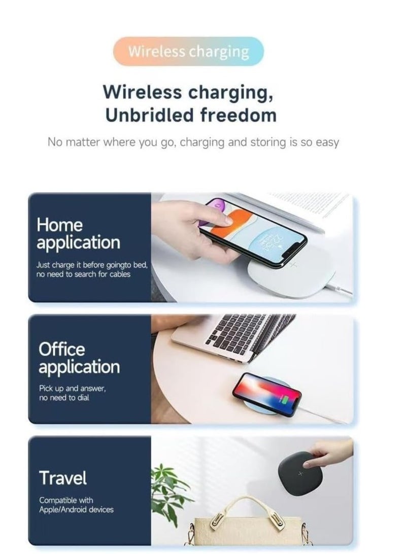 ماجنتيك شاحن لاسلكي سريع   بقوة 15 واط - محطة شحن 3 في 1 للهواتف والسماعات والساعات | متوافق مع سلسلة iPhone 16/15/14/13/SE/12 وسلسلة Samsung Galaxy S24/S23/S22. - Image 5