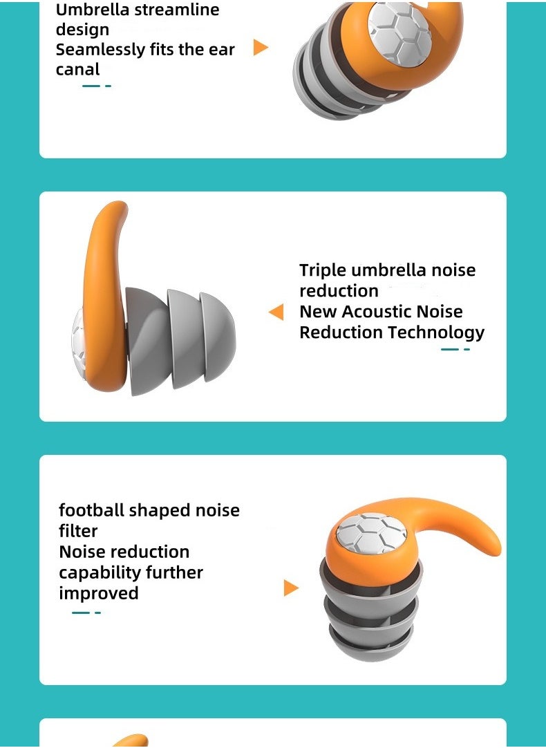 Sound insulation, sleep aid, noise reduction earplugs, swimming earplugs suitable for swimming, sleeping, studying, and working