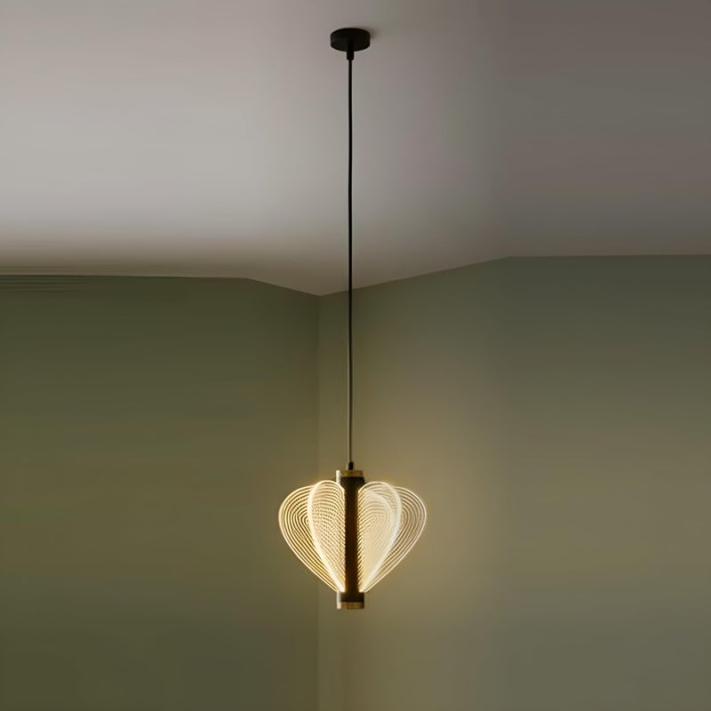 Lamp Master Heart Wing Modern LED Pendant Light | Luxury Heart Wing Design Ceiling Hanging Lamp | 3 Color Modes | Black & Gold Finish Decorative Light for Living Room, Bedroom, Dining Room, Restaurant - Image 5