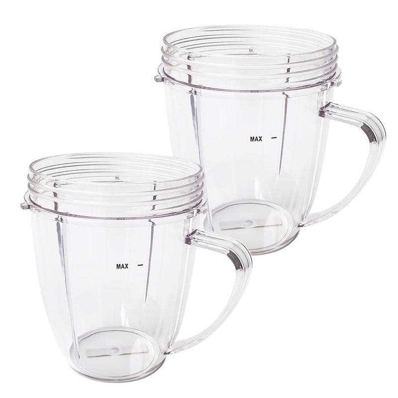 Veterger Replacement Parts cups, Compatible with NutriBullet 600W and 900W Blender (2 18oz mugs) - Image 1